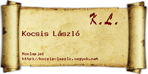 Kocsis László névjegykártya
